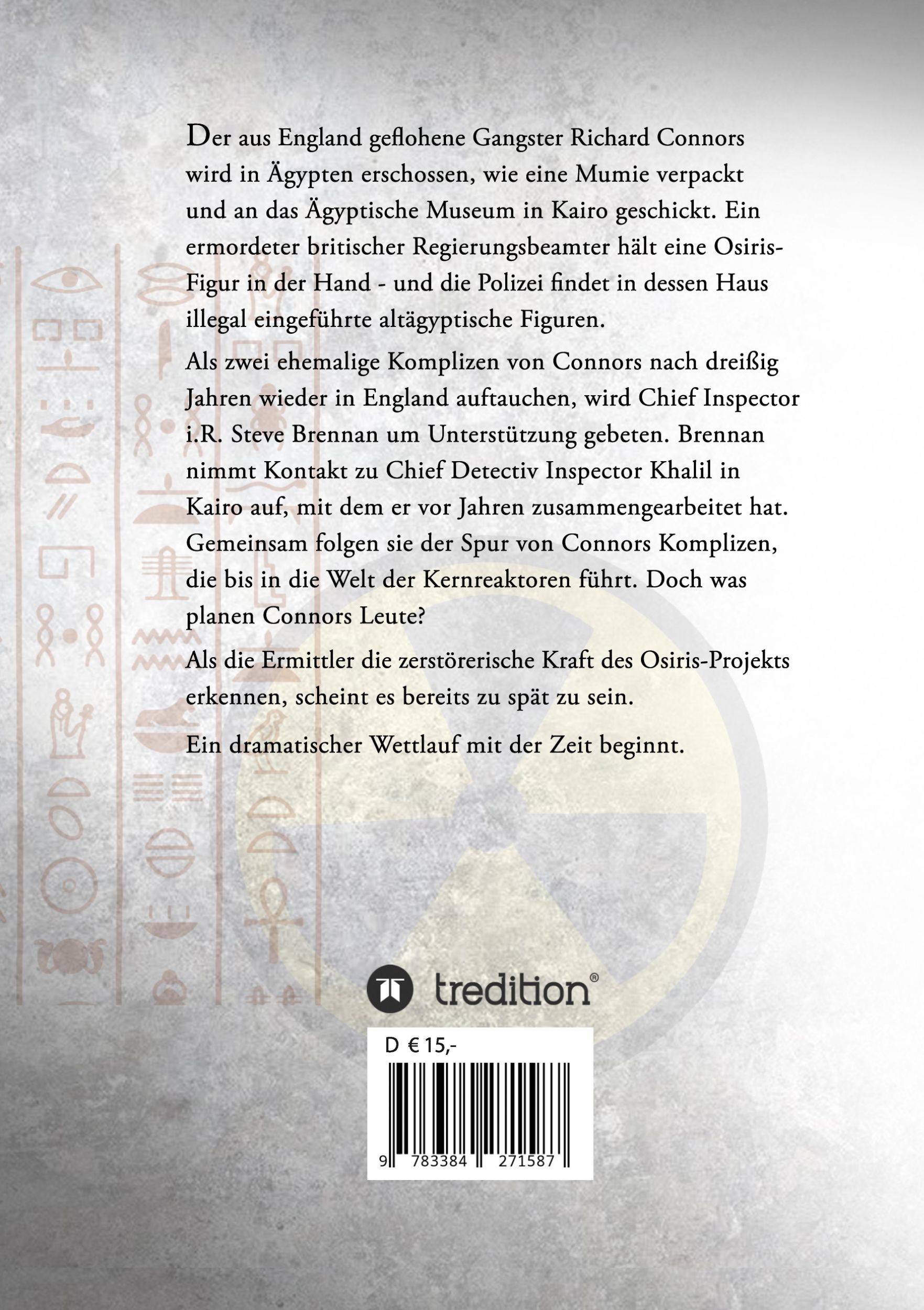 Rückseite: 9783384271587 | Die Spur des Osiris | Kriminalroman | Uwe Trostmann | Taschenbuch