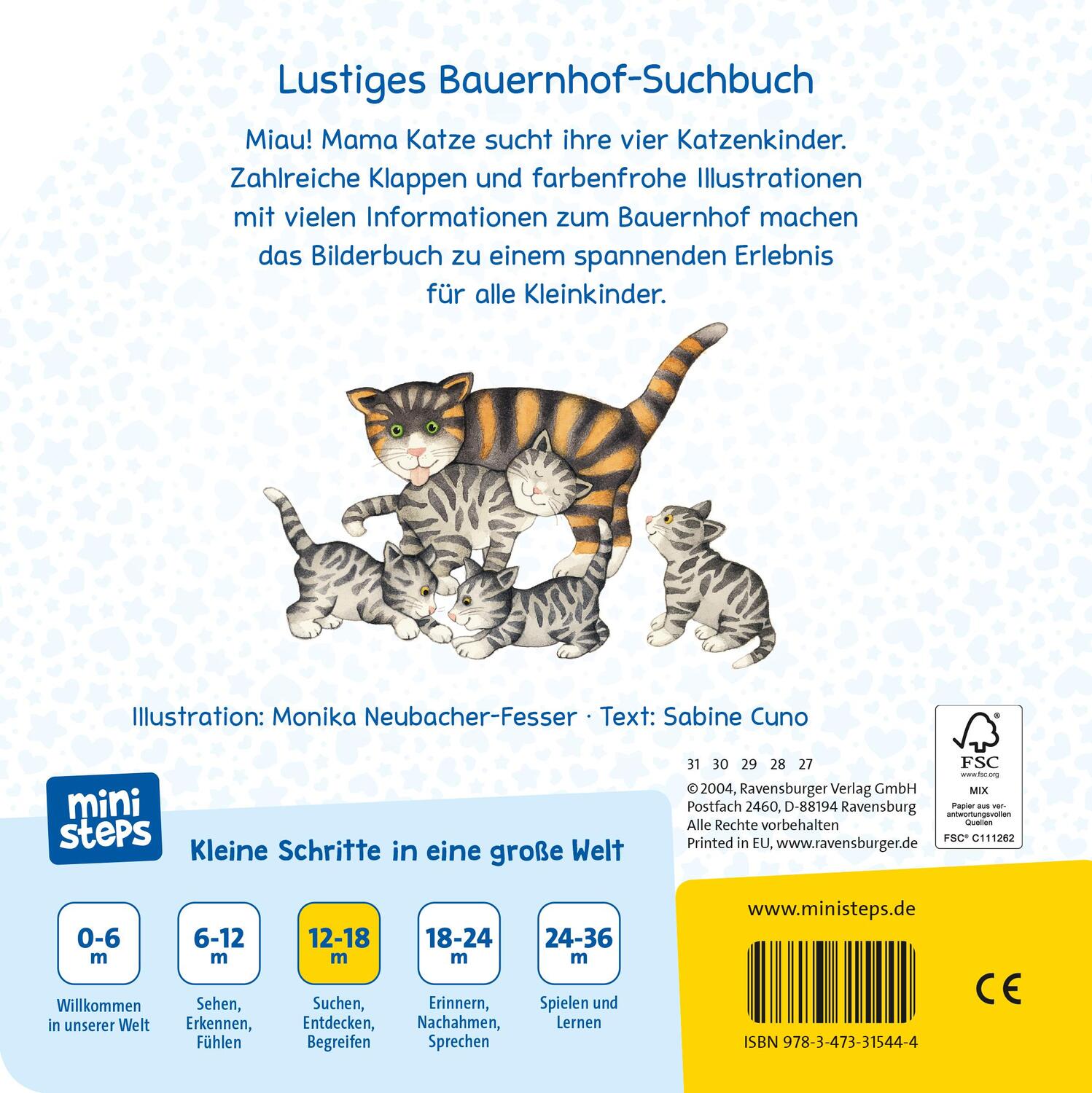 Rückseite: 9783473315444 | ministeps: Unterwegs auf dem Bauernhof | Sabine Cuno | Buch | 14 S.