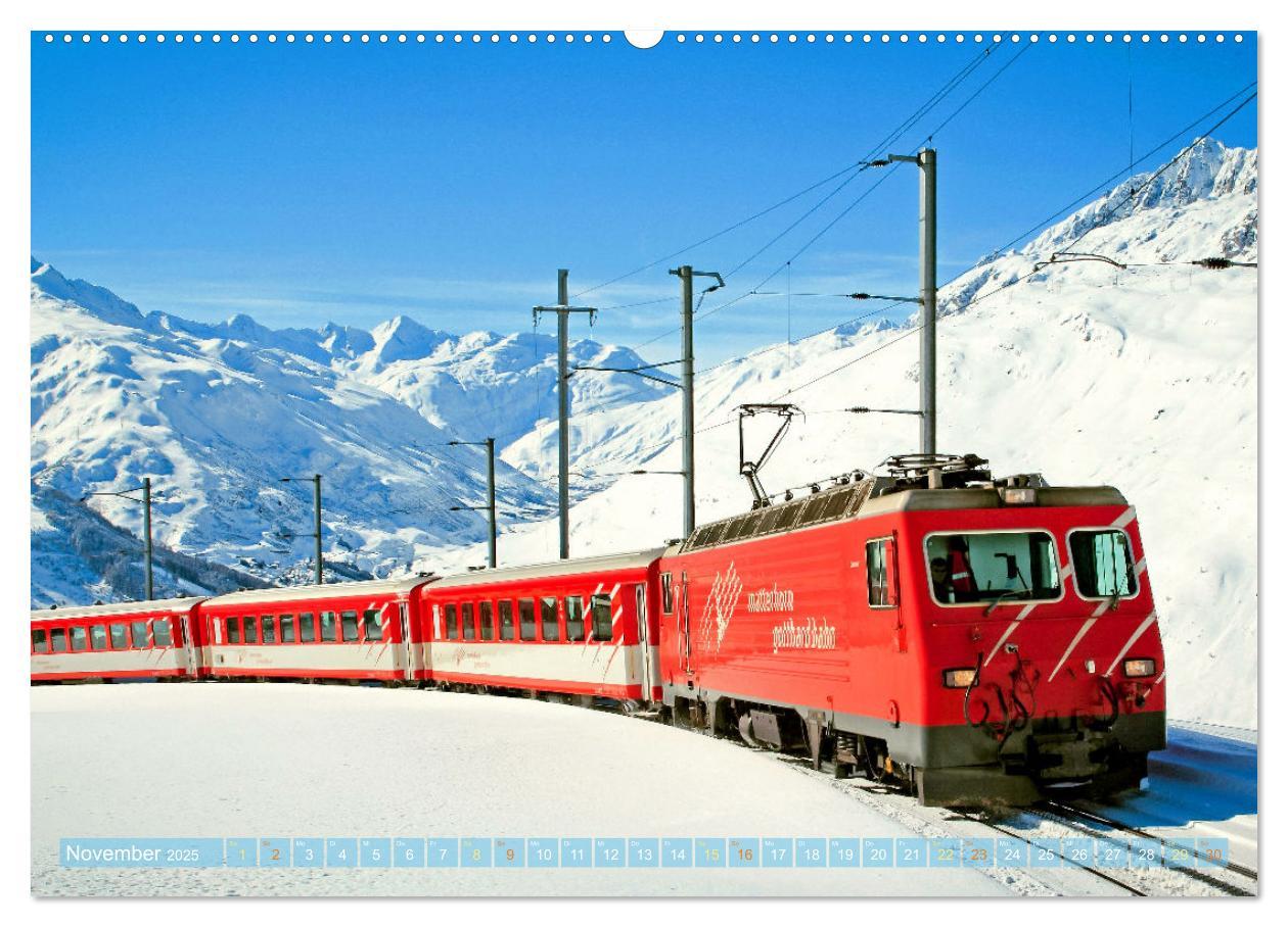 Bild: 9783457140505 | Im Zug durch Schweizer Berge (hochwertiger Premium Wandkalender...