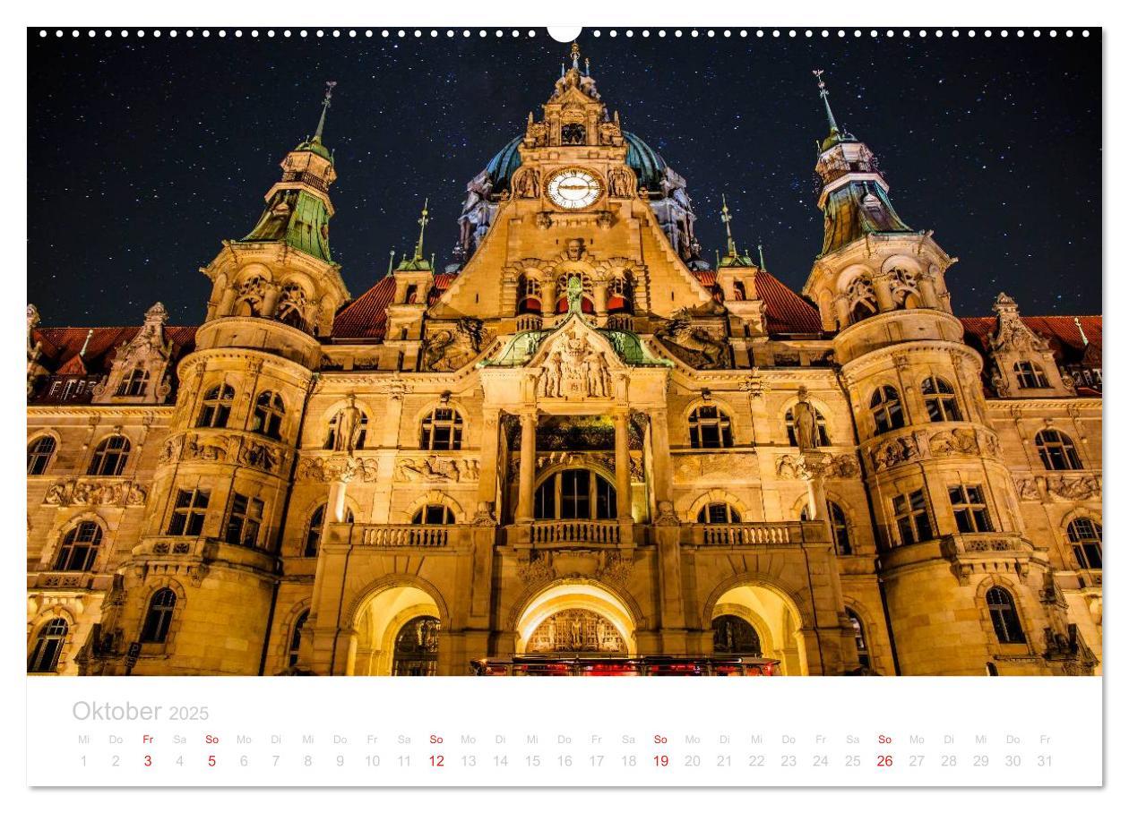 Bild: 9783435503681 | Hannover bei Nacht (Wandkalender 2025 DIN A2 quer), CALVENDO...