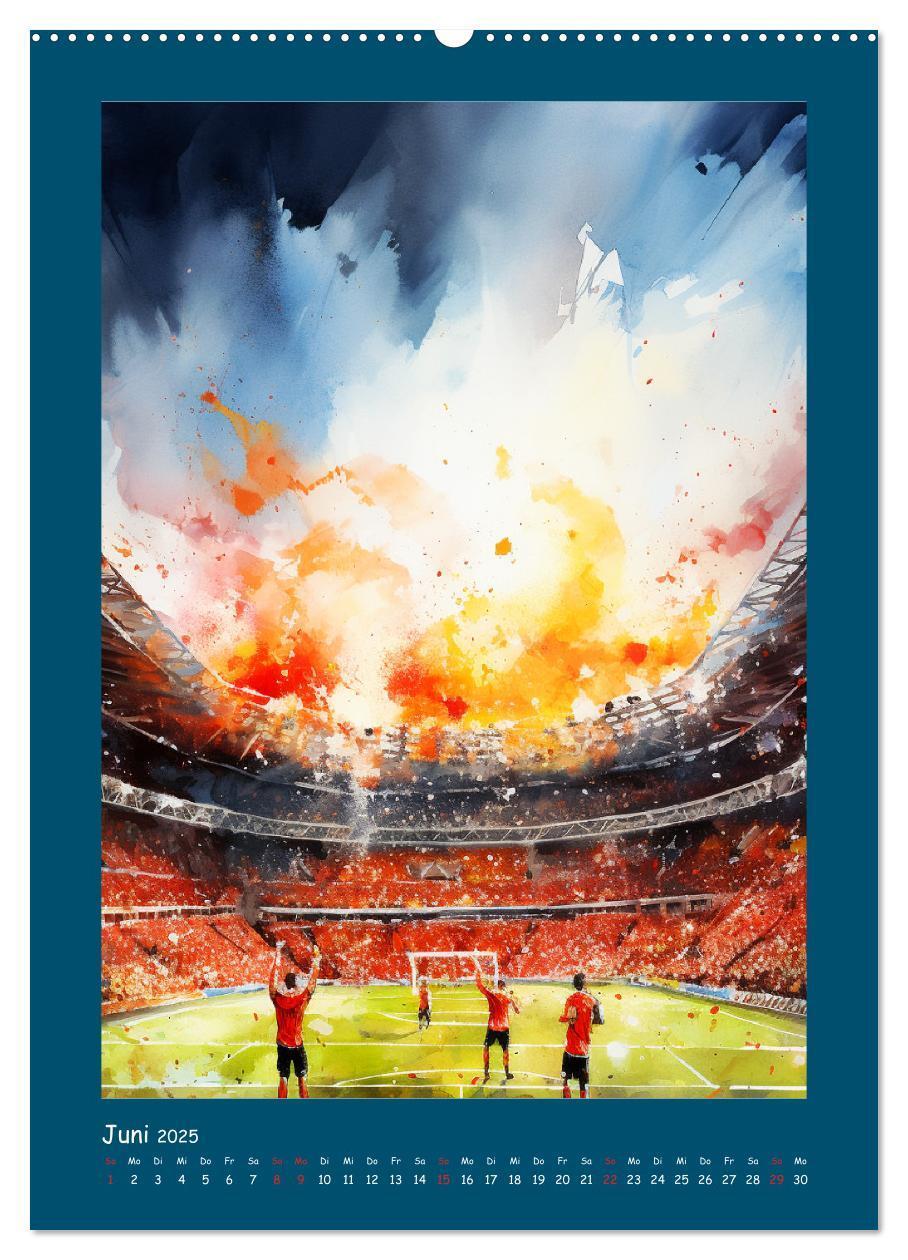 Bild: 9783383806926 | Leidenschaft Fussball. Stadionstimmung im Aquarellstil...