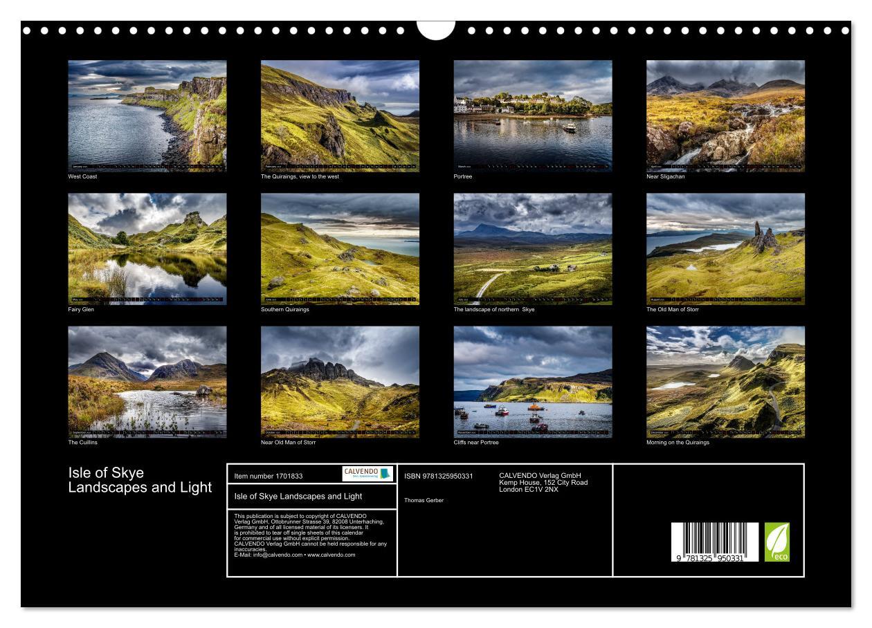 Bild: 9781325950331 | Isle of Skye Landscapes and Light (Wall Calendar 2025 DIN A3...