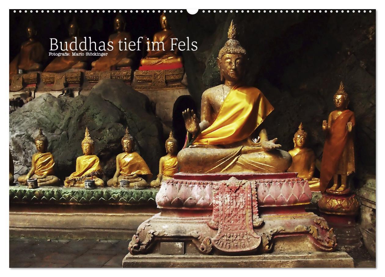 Cover: 9783435791859 | Buddhas tief im Fels (Wandkalender 2025 DIN A2 quer), CALVENDO...