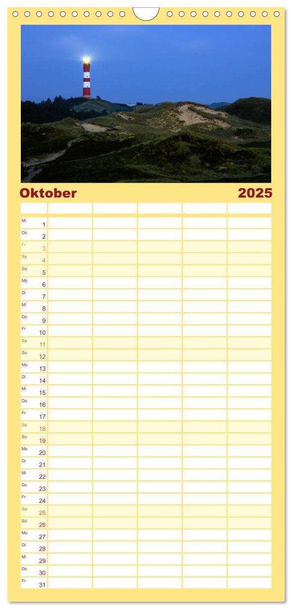 Bild: 9783457118023 | Familienplaner 2025 - Amrum mit 5 Spalten (Wandkalender, 21 x 45...