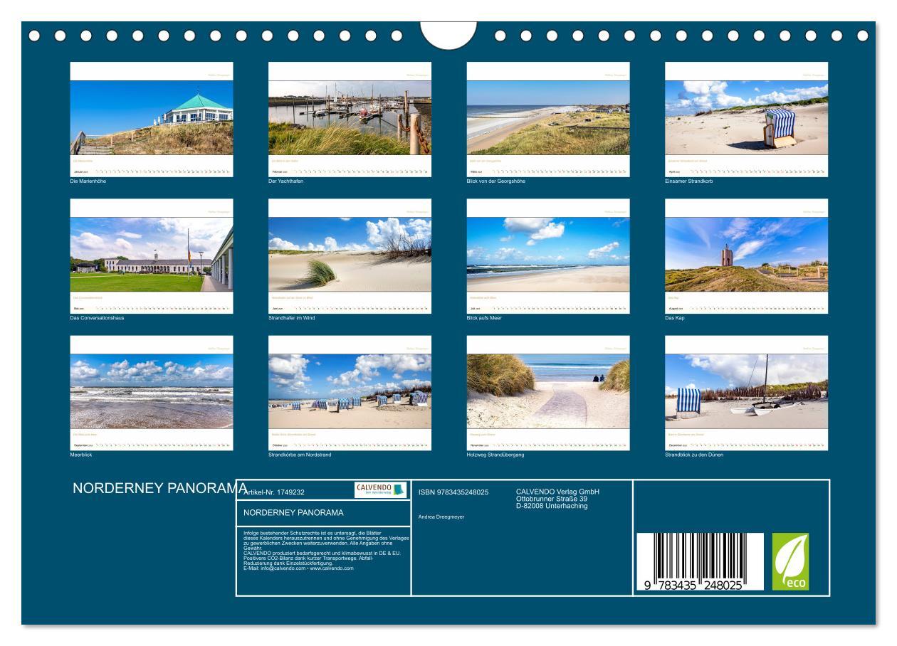 Bild: 9783435248025 | NORDERNEY PANORAMA (Wandkalender 2025 DIN A4 quer), CALVENDO...