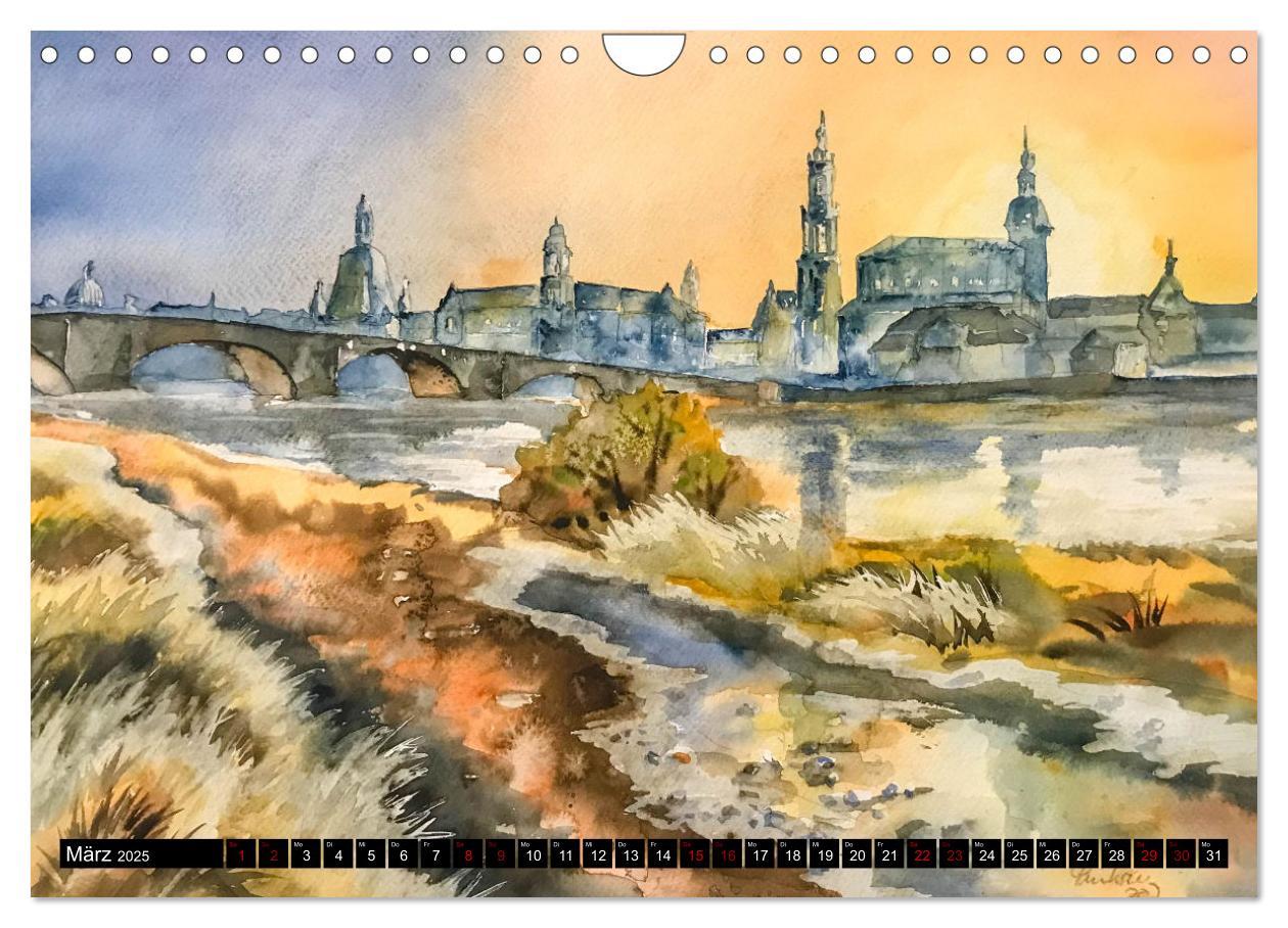 Bild: 9783457224717 | Dresden und das Elbtal - Ein Aquarellkalender von Claudia Pinkau...