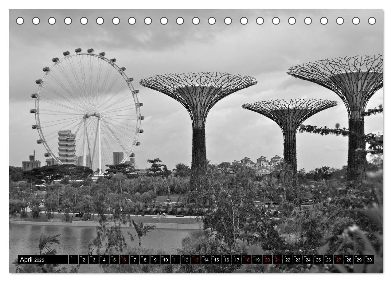 Bild: 9783435638031 | Singapur - Impressionen in schwarz - weiss (Tischkalender 2025 DIN...