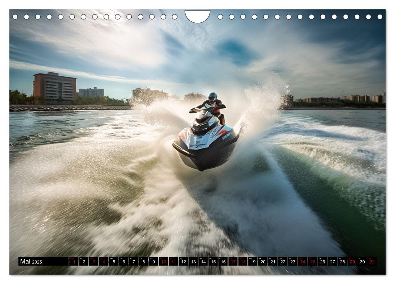 Bild: 9783383869860 | Jetski Power (Wandkalender 2025 DIN A4 quer), CALVENDO Monatskalender