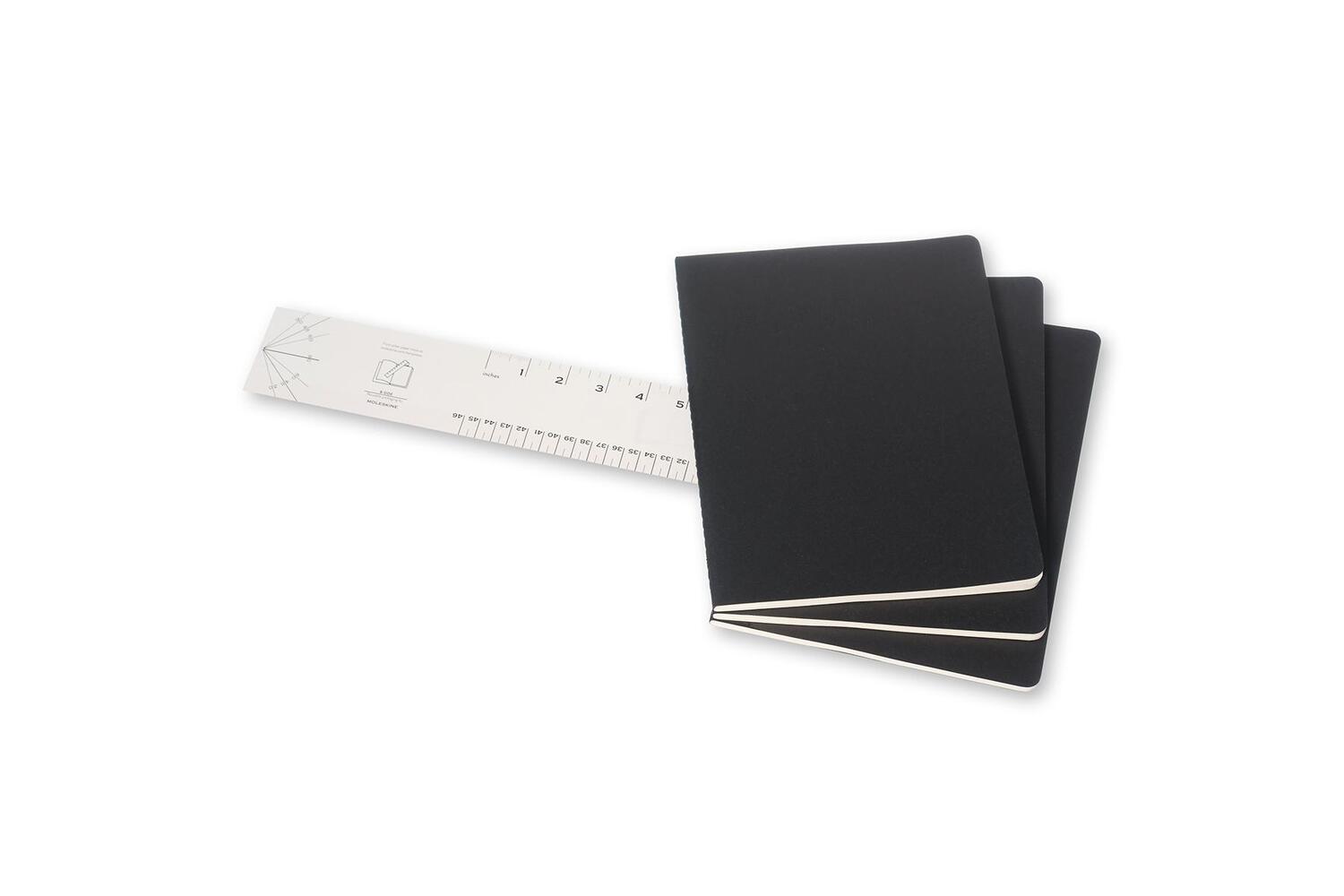 Bild: 9788883705038 | Moleskine Cahier Extra Large blanko schwarz. 3er Pack | Moleskine