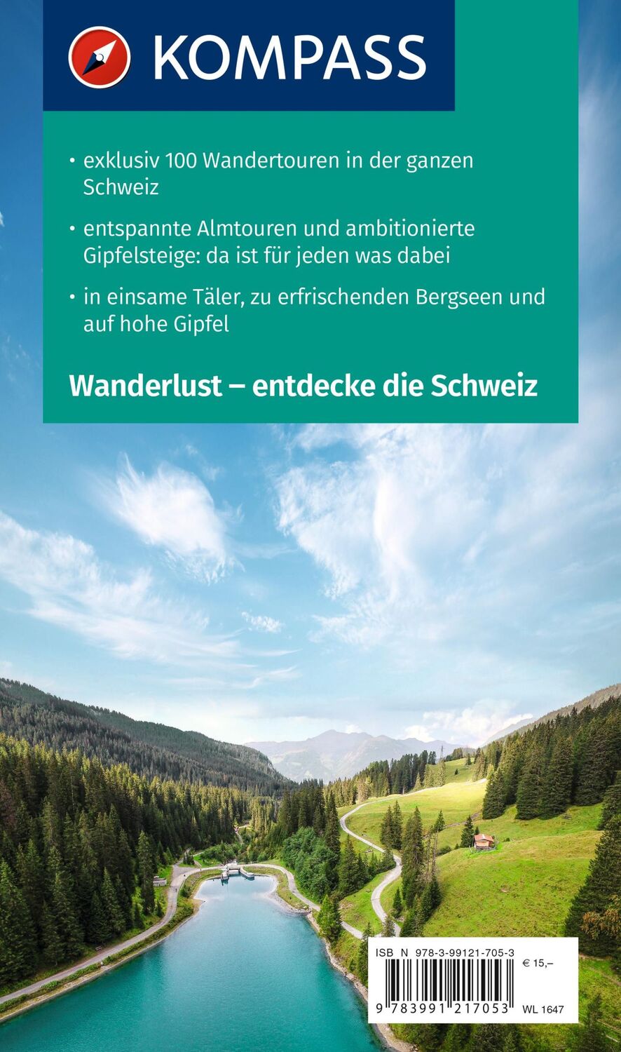 Rückseite: 9783991217053 | KOMPASS Wanderlust Schweiz | Taschenbuch | 252 S. | Deutsch | 2023