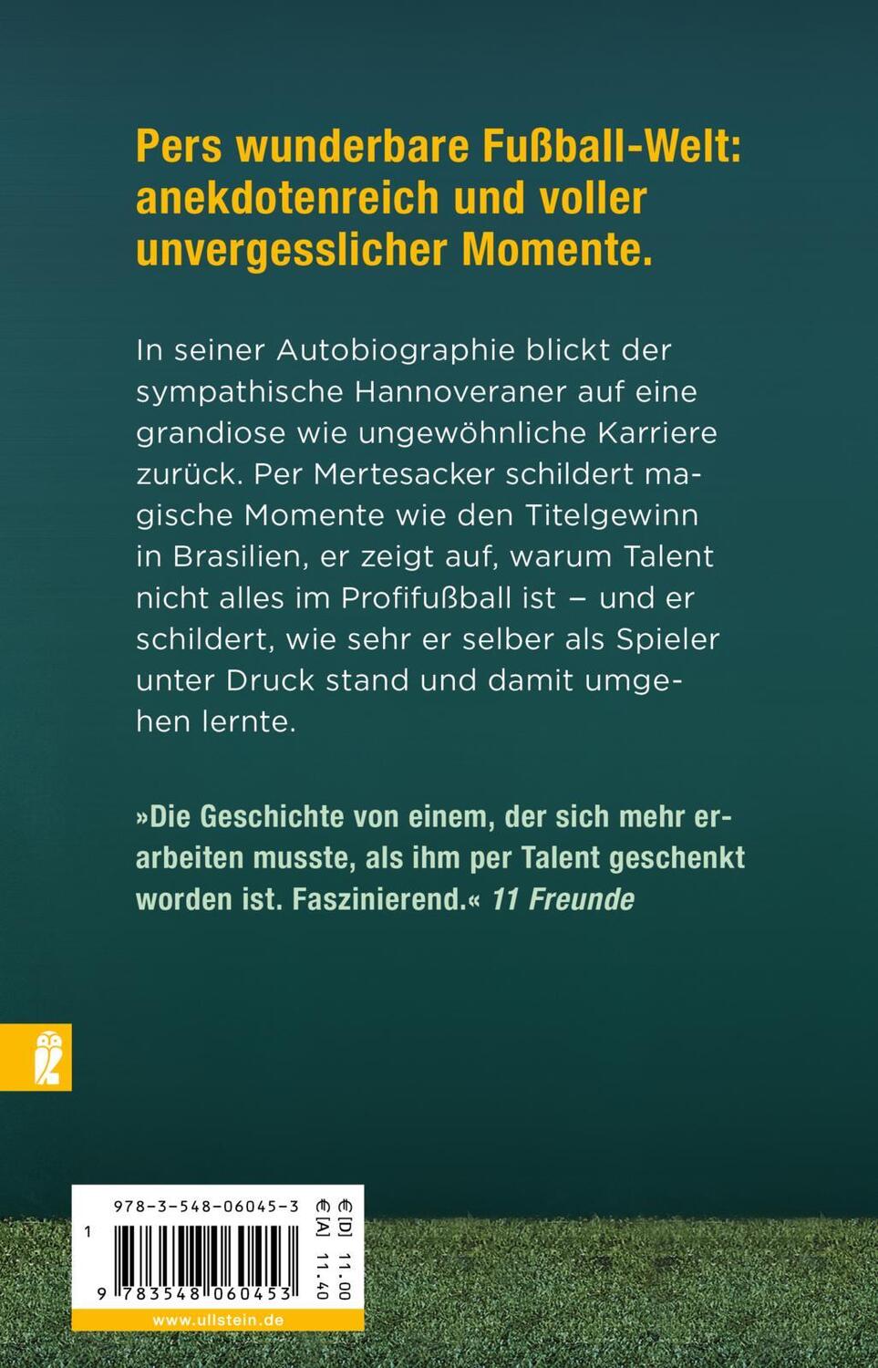 Rückseite: 9783548060453 | Weltmeister ohne Talent | Mein Leben, meine Karriere | Per Mertesacker