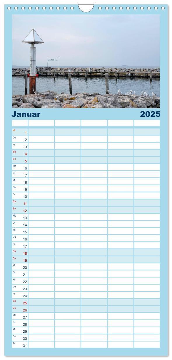 Bild: 9783457107096 | Familienplaner 2025 - Osteeinsel Poel mit 5 Spalten (Wandkalender,...