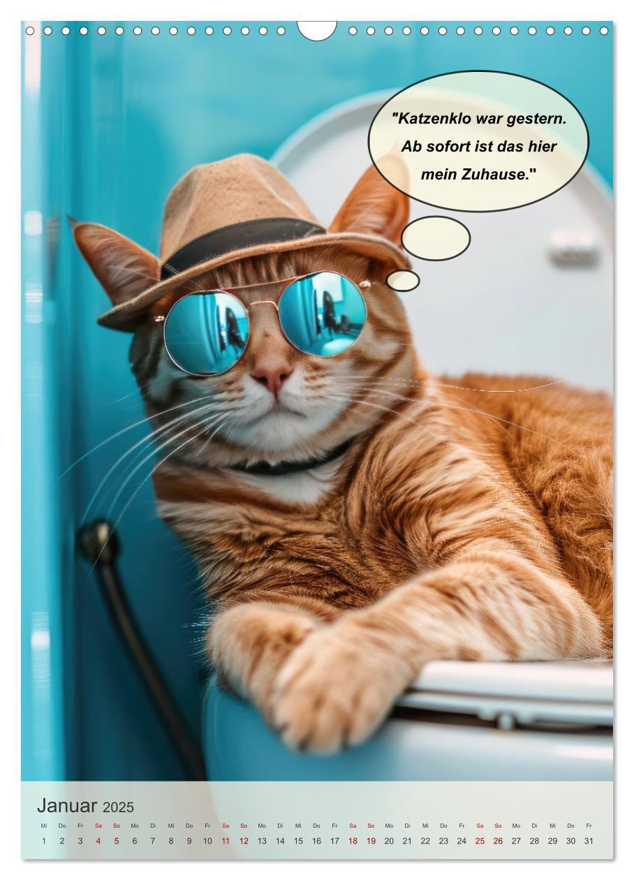 Bild: 9783457149591 | Tierisch lustiger Toilettenhumor (Wandkalender 2025 DIN A3 hoch),...