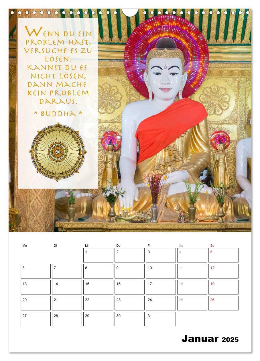 Bild: 9783457013021 | BUDDHAS ZITATE Buddhistische Weisheiten (Wandkalender 2025 DIN A3...