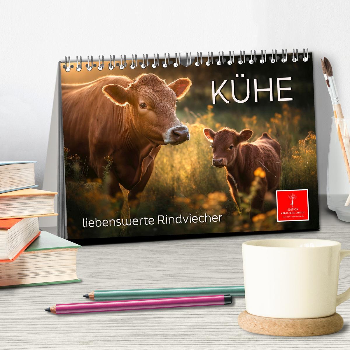 Bild: 9783383909573 | Kühe - liebenswerte Rindviecher (Tischkalender 2025 DIN A5 quer),...