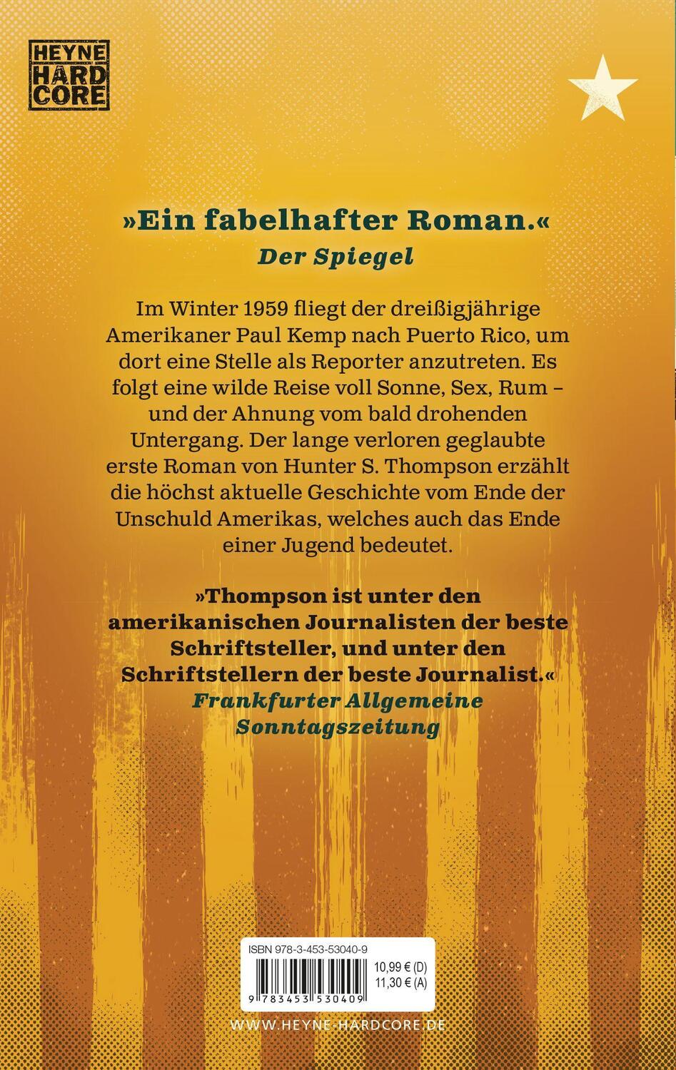 Bild: 9783453530409 | The Rum Diary | Hunter S. Thompson | Taschenbuch | Deutsch | 2005