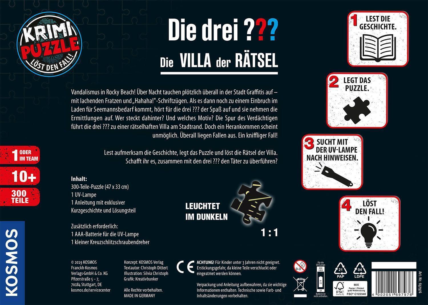 Bild: 4002051697976 | Krimipuzzle ??? 300 Teile / Die Villa der Rätsel (drei Fragezeichen)