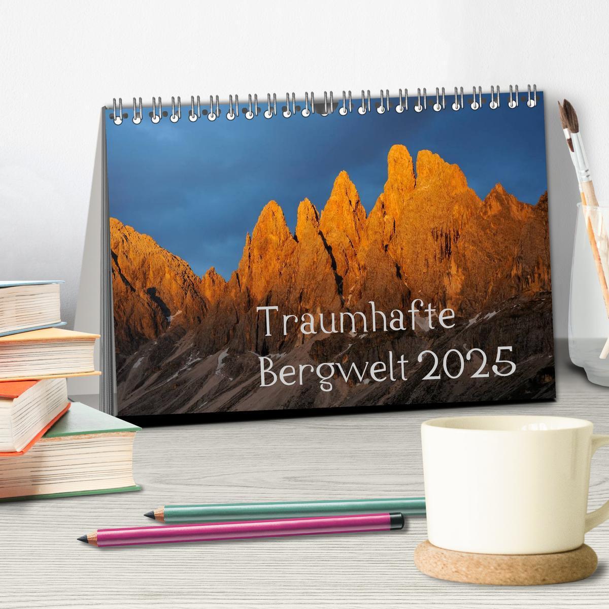 Bild: 9783435841165 | Traumhafte Bergwelt Kalender (Tischkalender 2025 DIN A5 quer),...