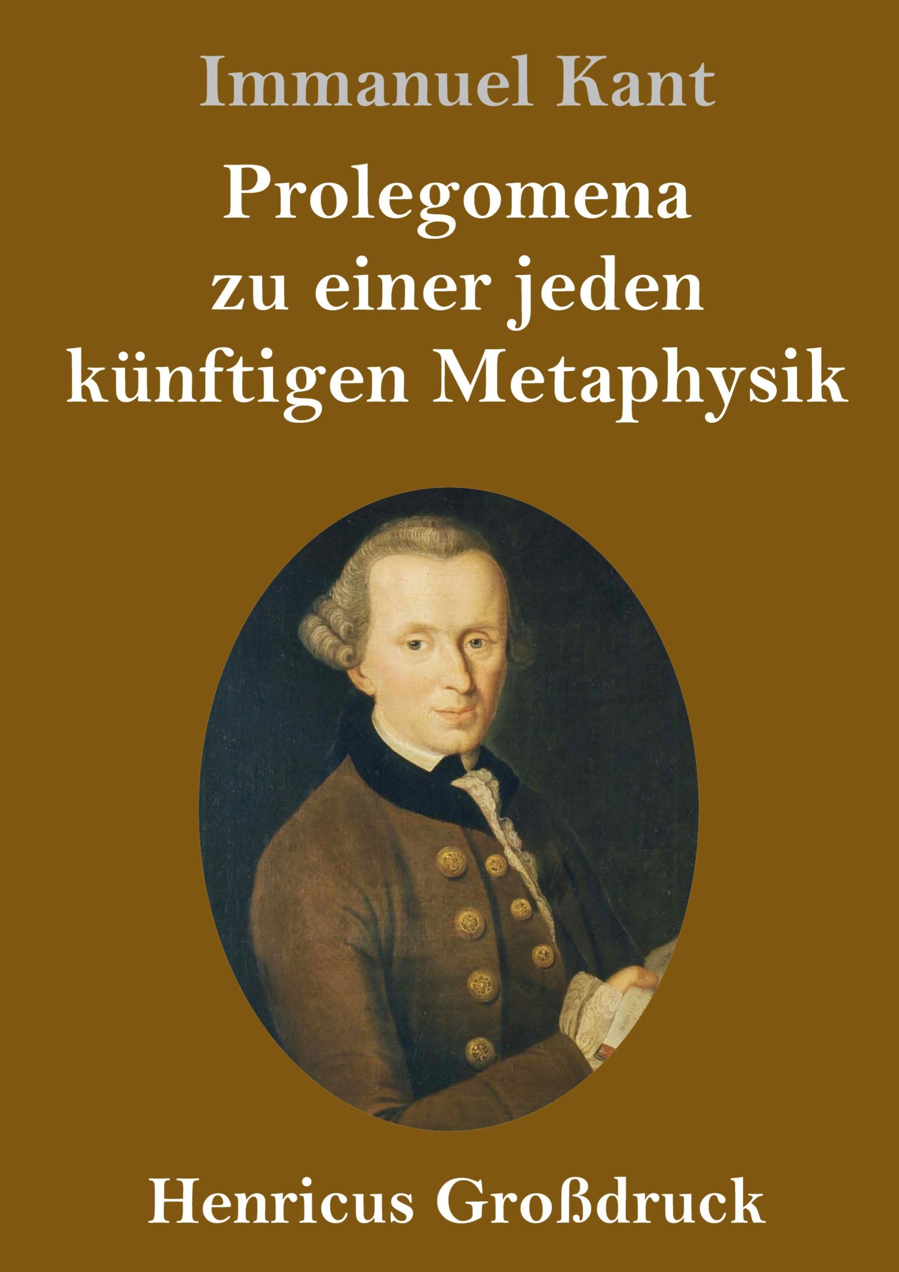 Cover: 9783847838128 | Prolegomena zu einer jeden künftigen Metaphysik (Großdruck) | Kant