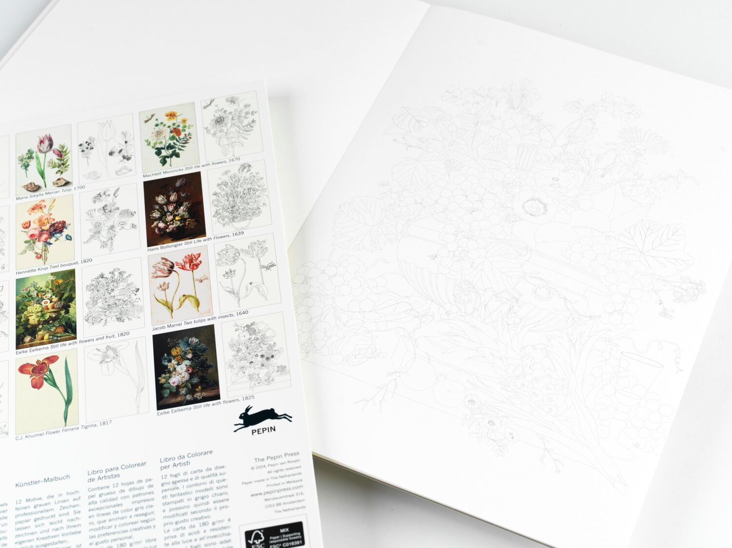 Bild: 9789460098291 | Floral Images | Artists' Colouring Book | Pepin Van Roojen | Buch