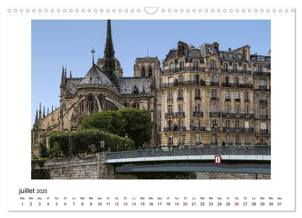 Bild: 9781325943852 | Notre-Dame de Paris en Cartoon (Calendrier mural 2025 DIN A3...