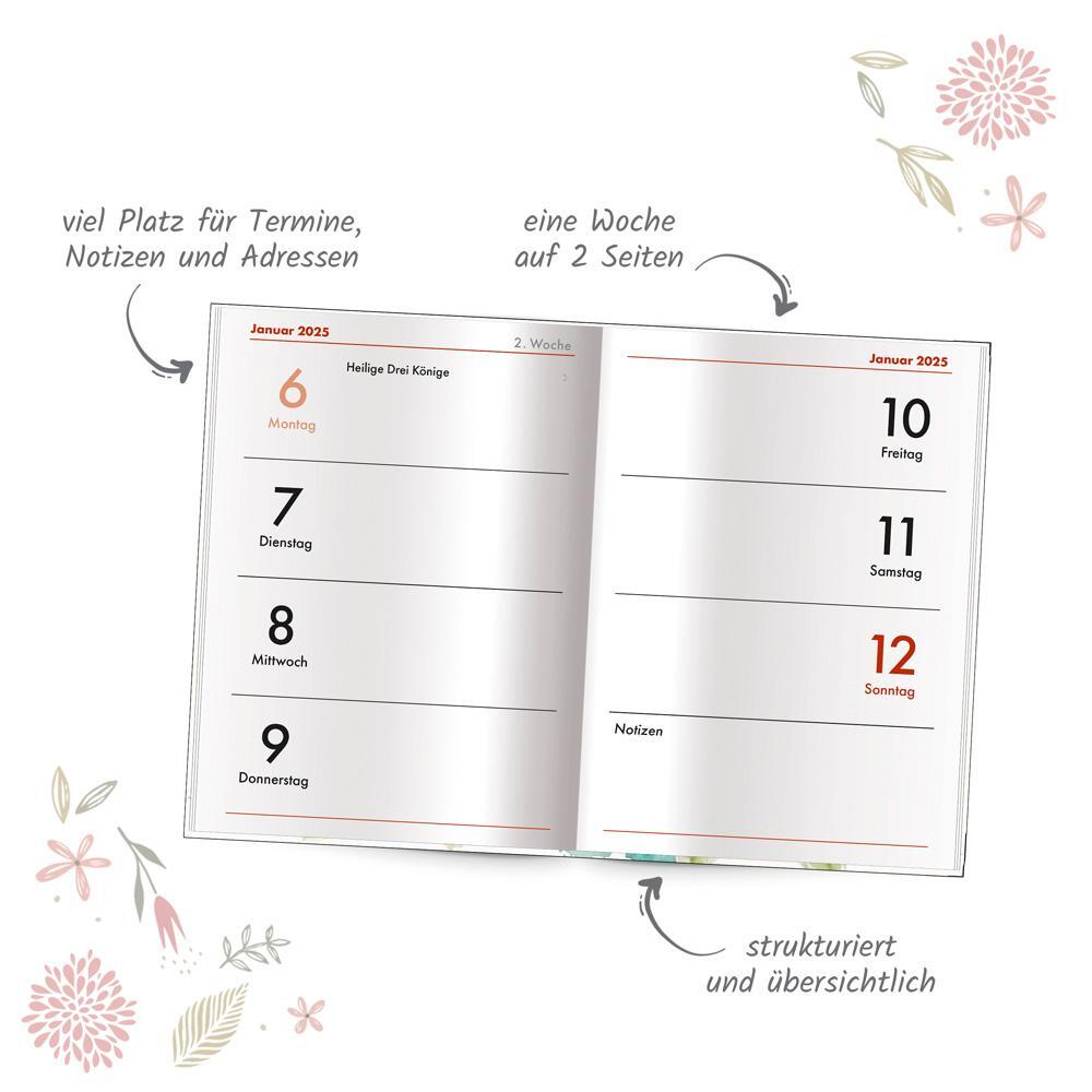 Bild: 4251901506917 | Trötsch Taschenkalender A7 Nature 2025 | Mini-Terminkalender | KG