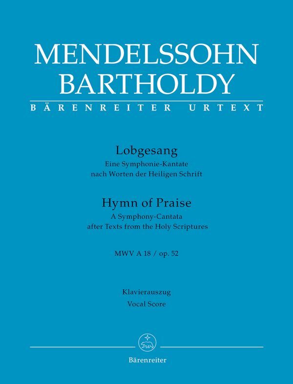 Cover: 9790006565801 | Lobgesang (Hymn of Praise) op. 52 MWV A 18 | Bartholdy | Broschüre