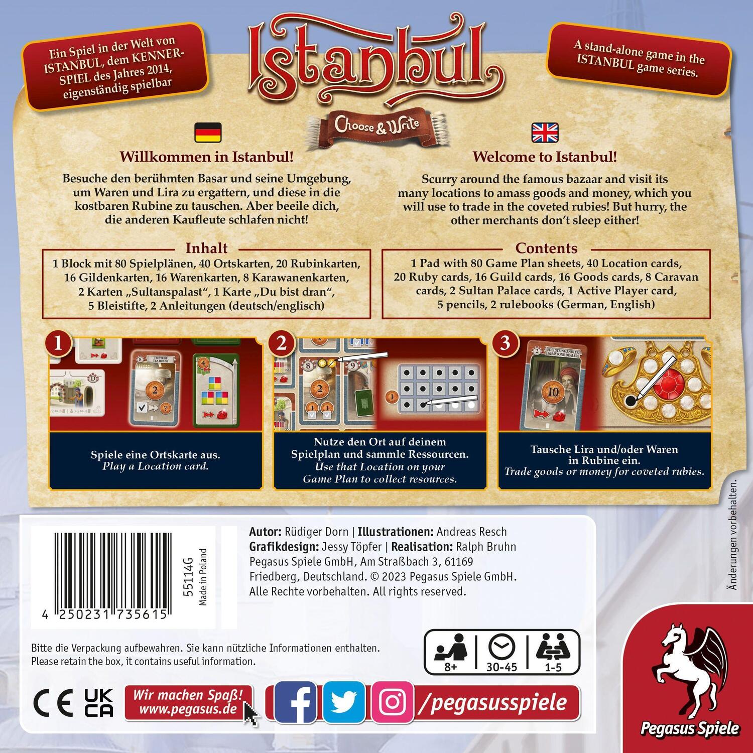 Bild: 4250231735615 | Istanbul - Choose & Write | Spiel | Deutsch | 2023 | Pegasus