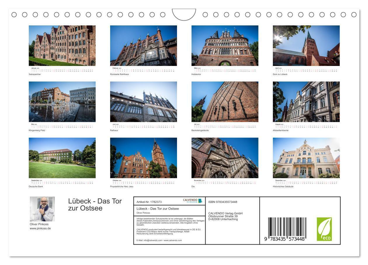 Bild: 9783435573448 | Lübeck - Das Tor zur Ostsee (Wandkalender 2025 DIN A4 quer),...