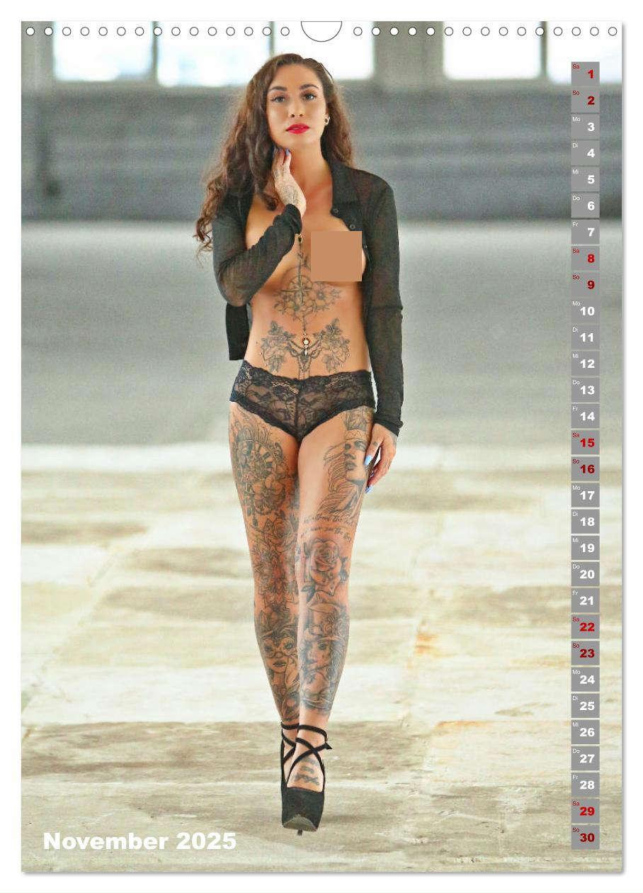 Bild: 9783457144145 | Beauty Tattoo Girls (Wandkalender 2025 DIN A3 hoch), CALVENDO...