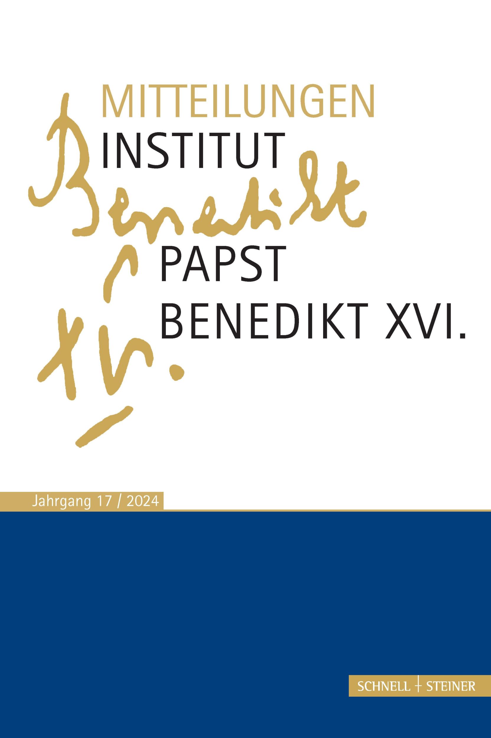 Cover: 9783795439309 | Mitteilungen Institut Papst Benedikt XVI. | Bd. 17 | Taschenbuch