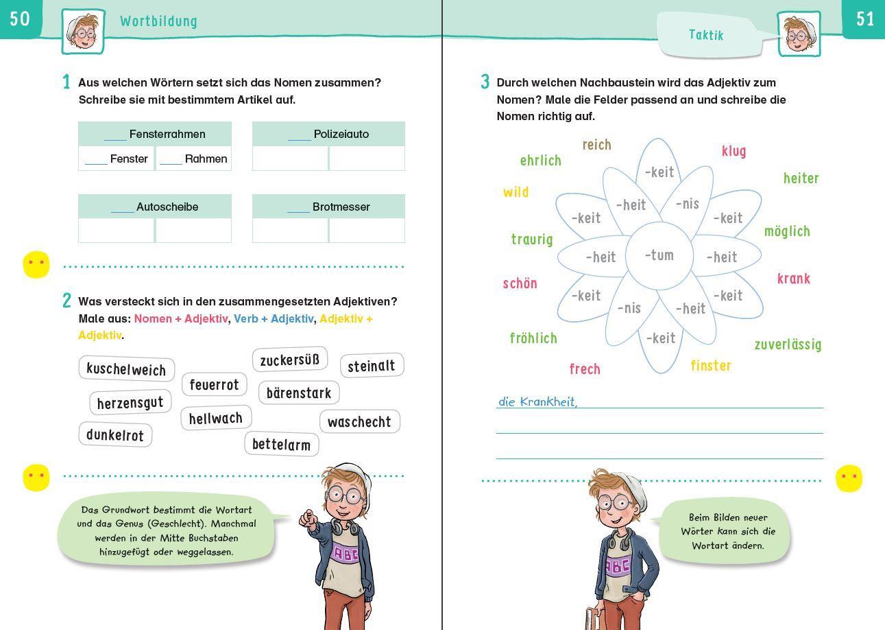 Bild: 9783411762897 | Übungsheft - Grammatik 4. Klasse | Mit Stickern und Lernerfolgskarten