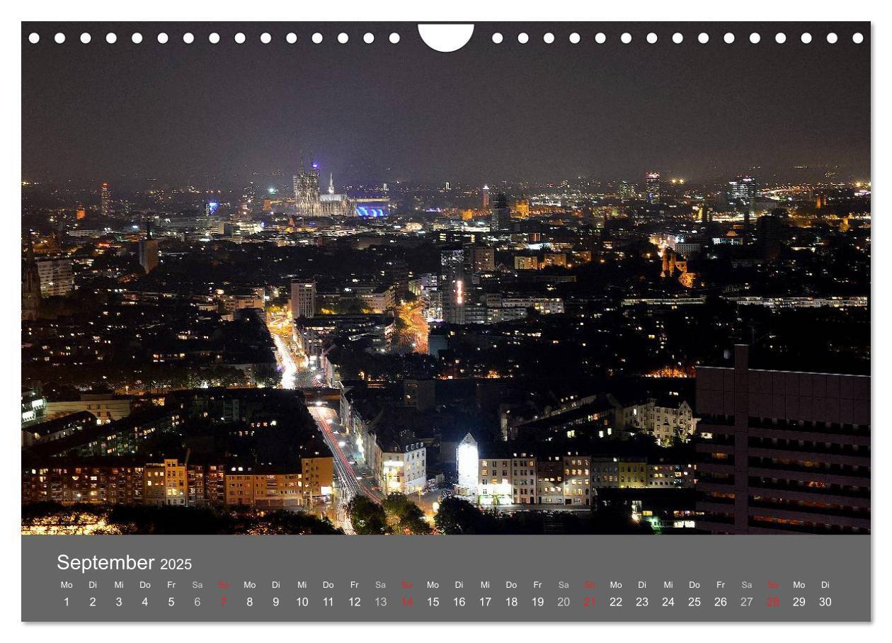 Bild: 9783435690039 | KÖLN BEI NACHT (Wandkalender 2025 DIN A4 quer), CALVENDO...