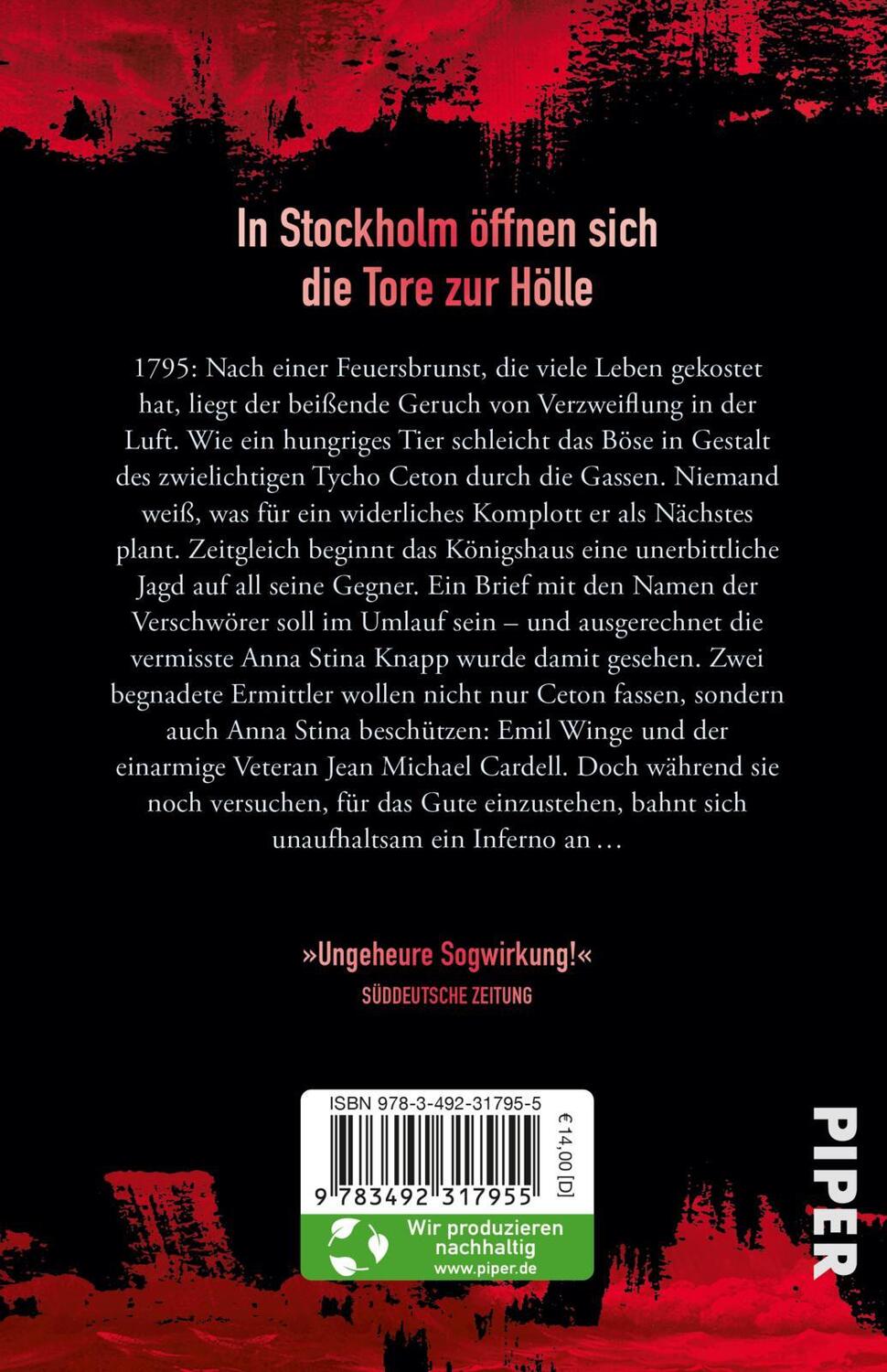 Rückseite: 9783492317955 | 1795 | Niklas Natt och Dag | Taschenbuch | Winge und Cardell ermitteln