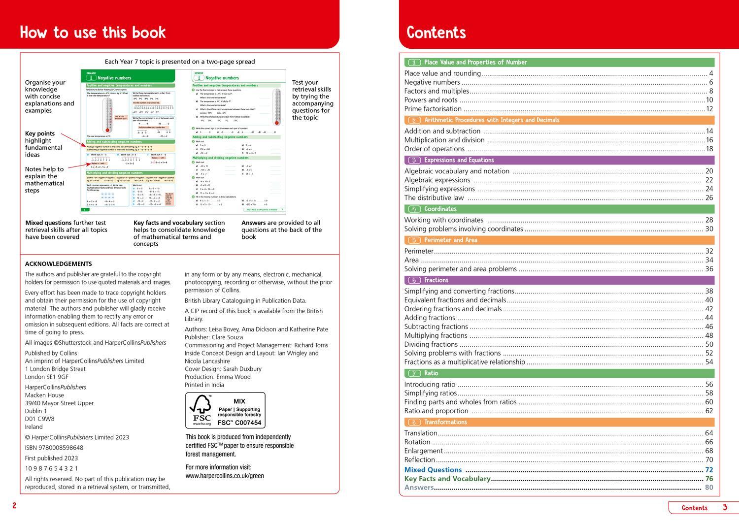 Bild: 9780008598648 | KS3 Maths Year 7: Organise and retrieve your knowledge | Collins KS3