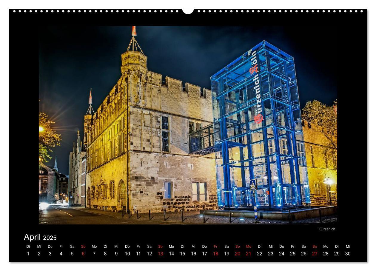 Bild: 9783435779611 | Köln ¿ Nachts 2025 (hochwertiger Premium Wandkalender 2025 DIN A2...