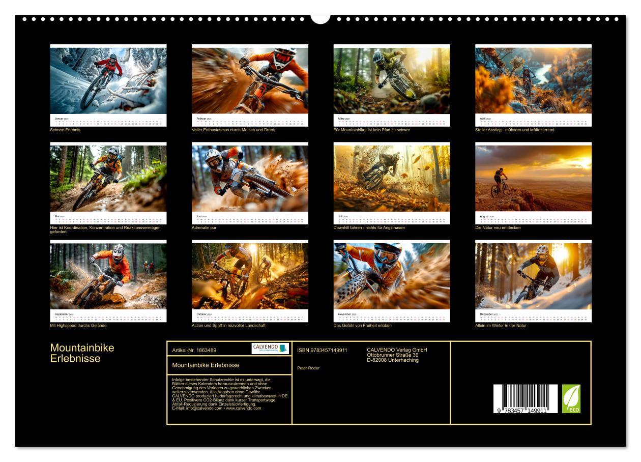 Bild: 9783457149911 | Mountainbike Erlebnisse (hochwertiger Premium Wandkalender 2025 DIN...