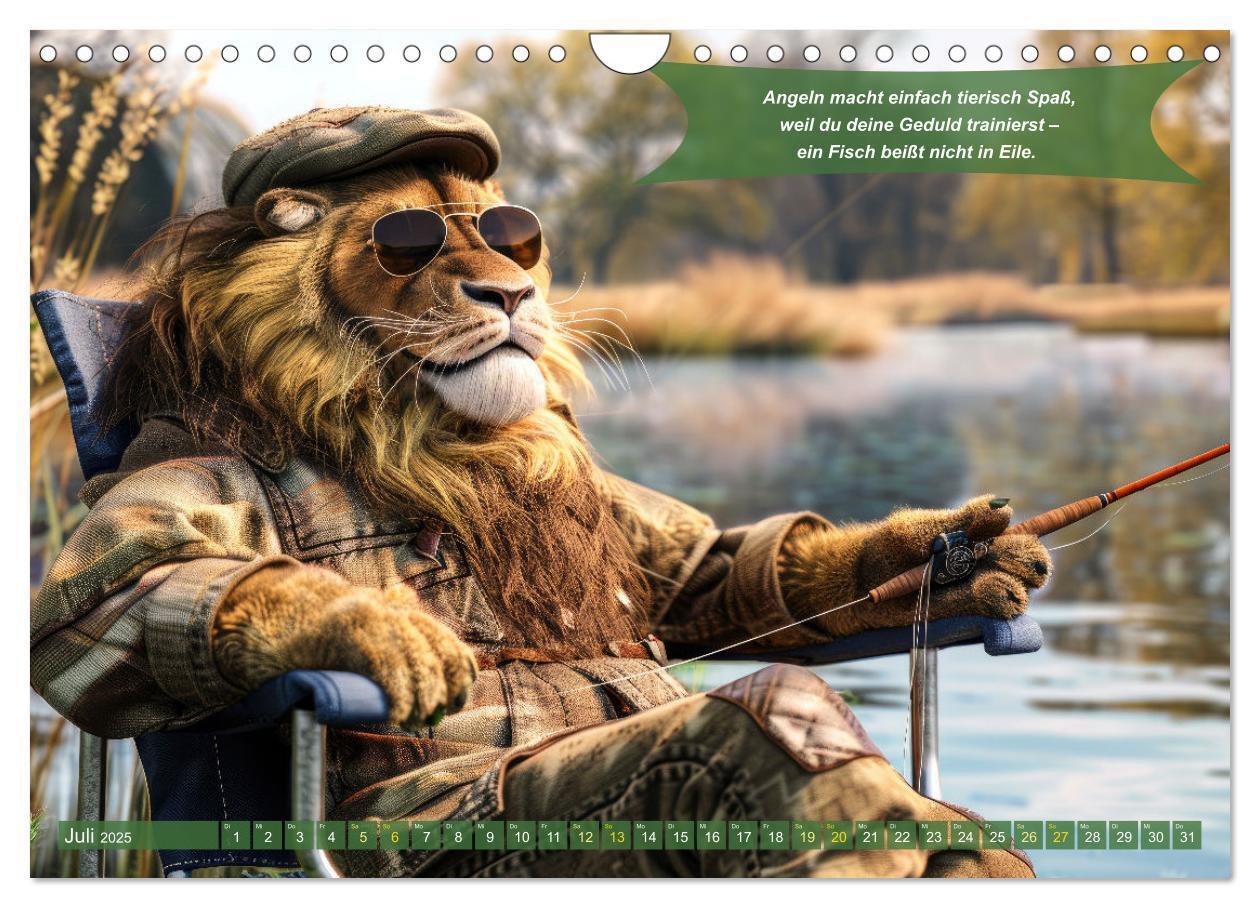 Bild: 9783457174913 | Der tierisch lustige Angler-Kalender (Wandkalender 2025 DIN A4...