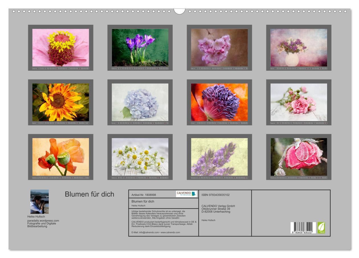 Bild: 9783435835102 | Blumen für dich (Wandkalender 2025 DIN A2 quer), CALVENDO...