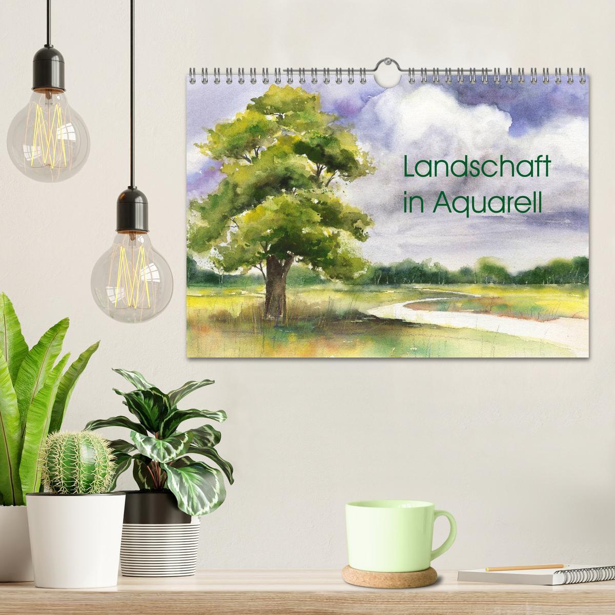 Bild: 9783435482474 | Landschaft in Aquarell (Wandkalender 2025 DIN A4 quer), CALVENDO...