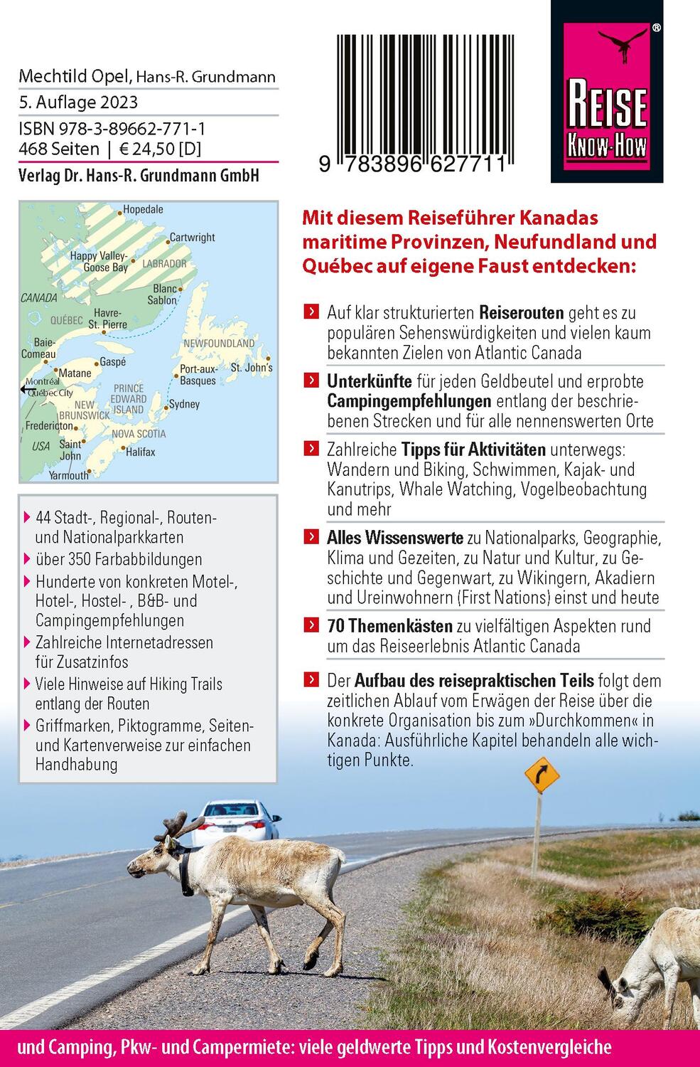 Rückseite: 9783896627711 | Reise Know-How Reiseführer Kanada, der maritime Osten | Opel (u. a.)