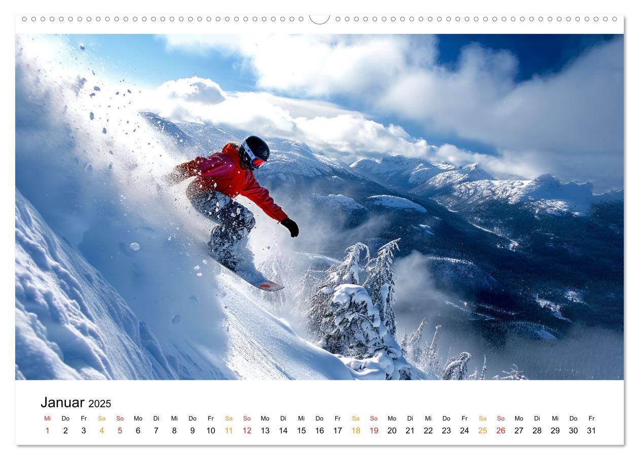 Bild: 9783457226513 | Kufen, Ski &amp; Snowboard (Wandkalender 2025 DIN A2 quer), CALVENDO...