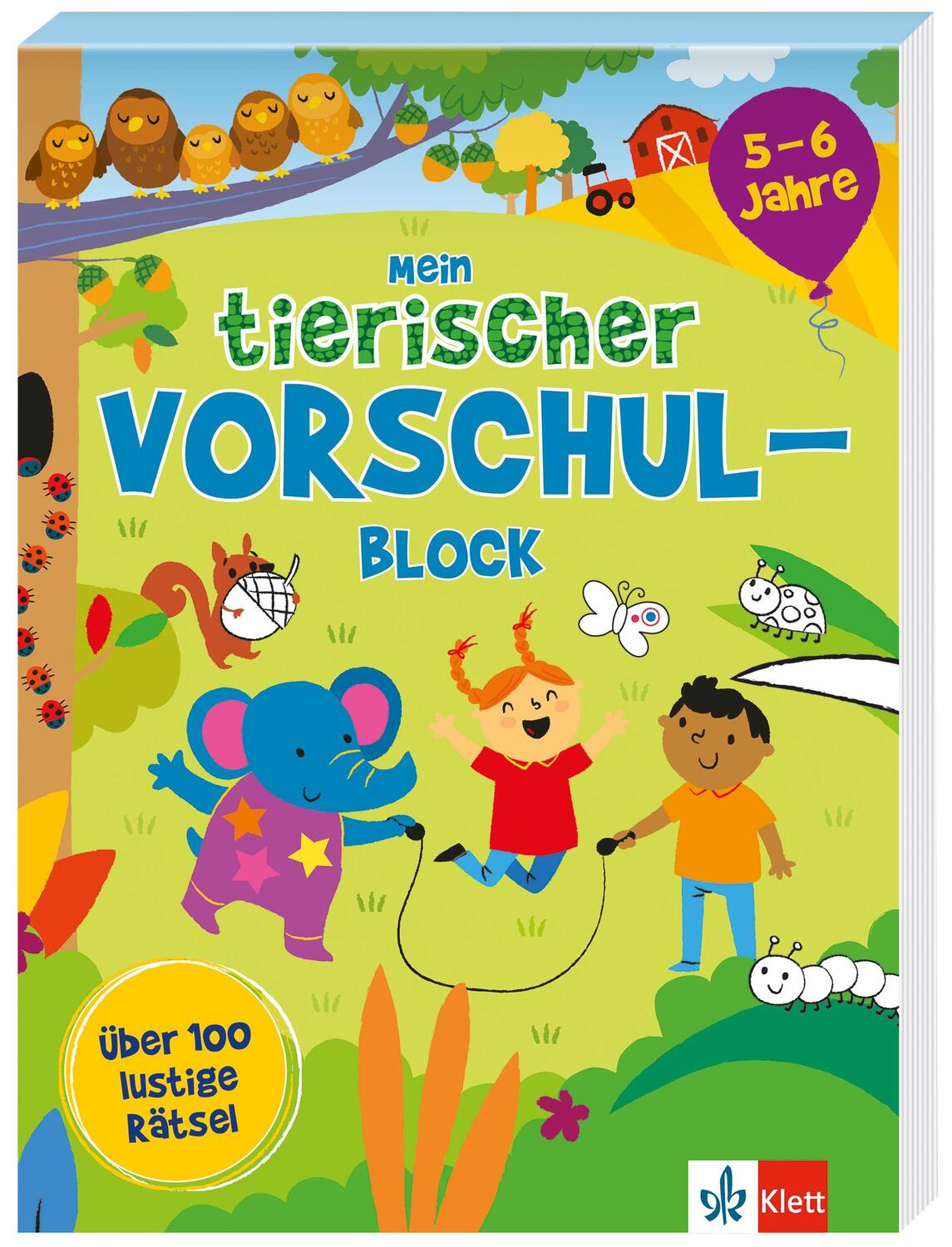 Cover: 9783129497586 | Mein tierischer Vorschul-Block (5 - 6 Jahre) | über 100 lustige Rätsel