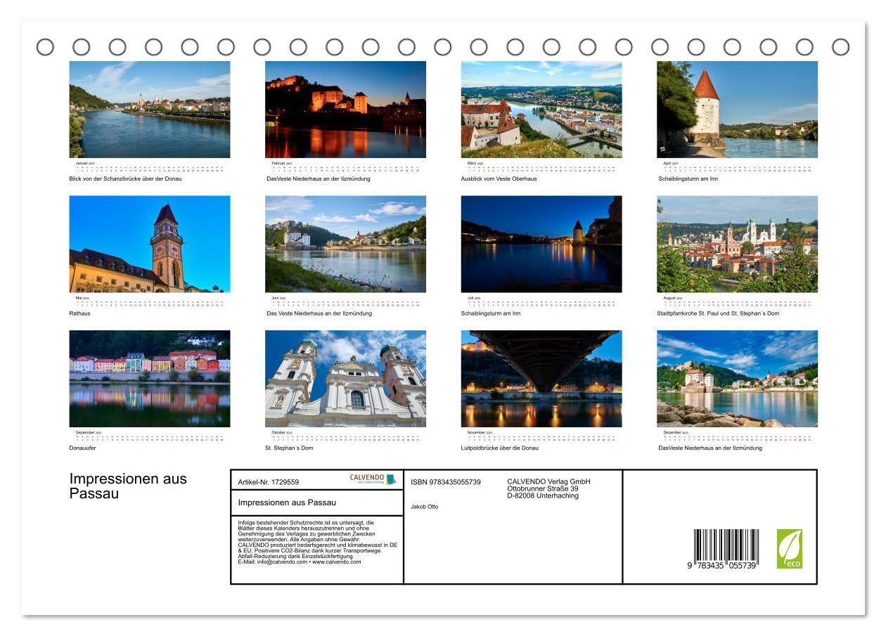 Bild: 9783435055739 | Impressionen aus Passau (Tischkalender 2025 DIN A5 quer), CALVENDO...