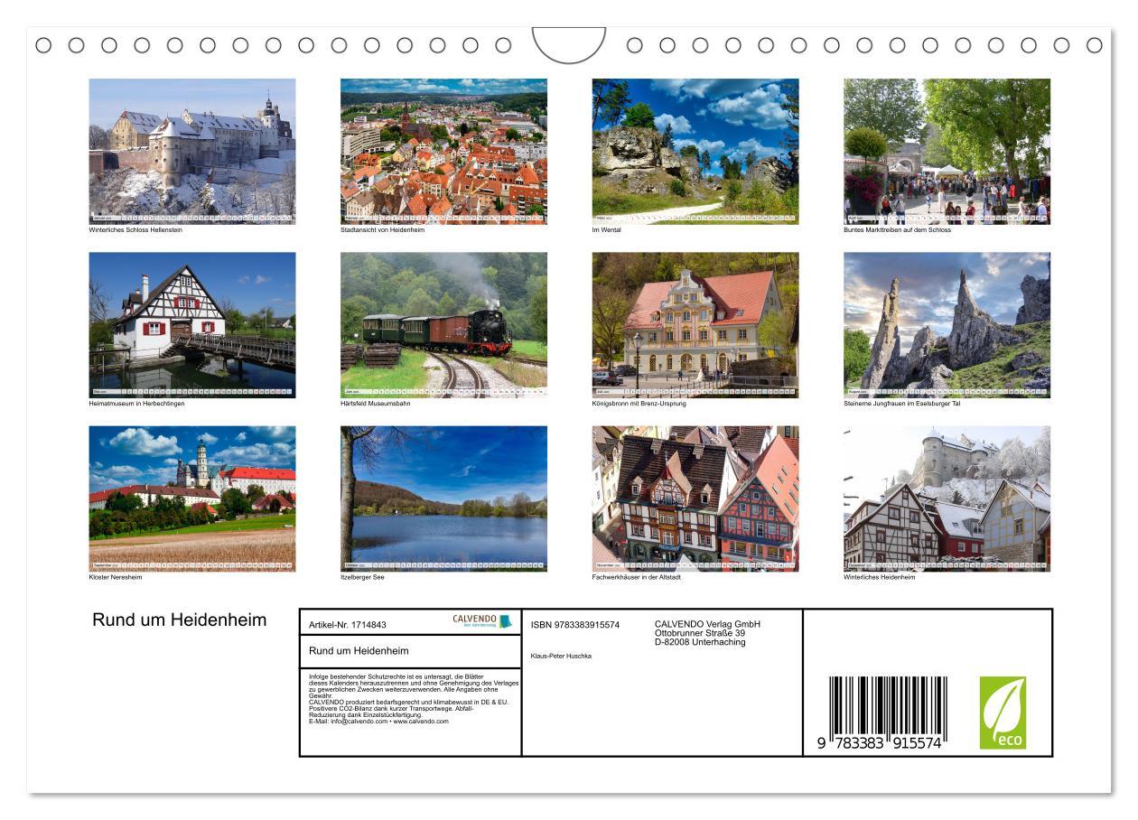 Bild: 9783383915574 | Rund um Heidenheim (Wandkalender 2025 DIN A4 quer), CALVENDO...