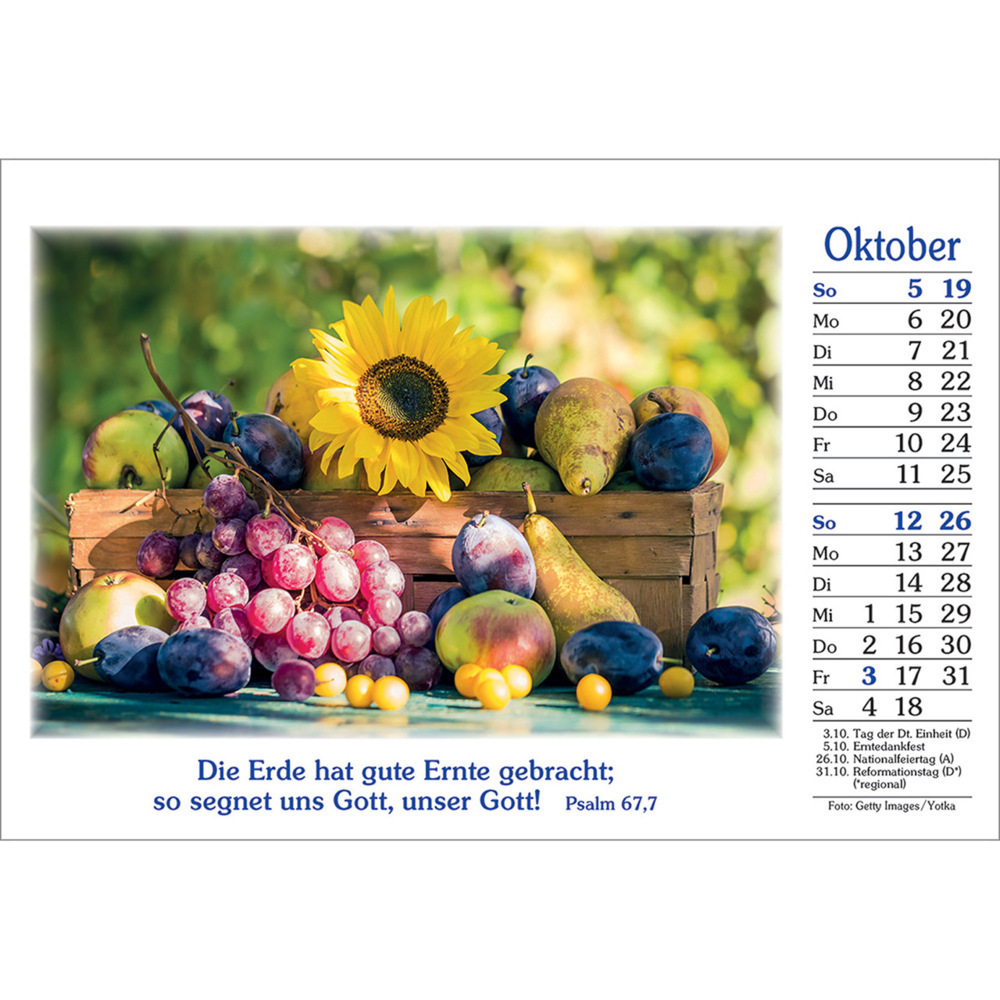 Bild: 9783754883051 | Die Freude geht mit uns 2025 | Kalender mit Farbfotos und Psalmworten