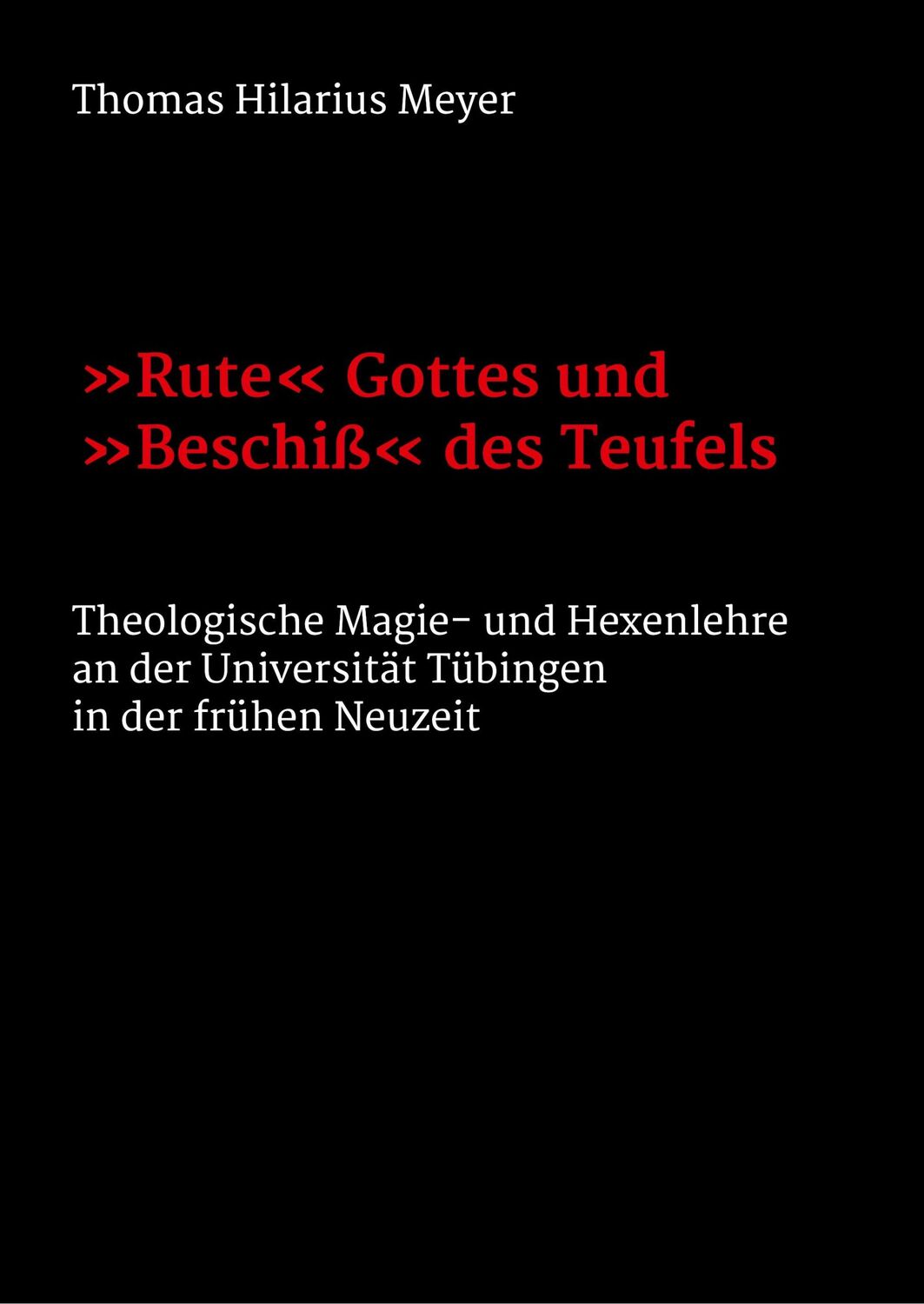 Cover: 9783732350230 | "Rute" Gottes und "Beschiß" des Teufels | Thomas Hilarius Meyer | Buch