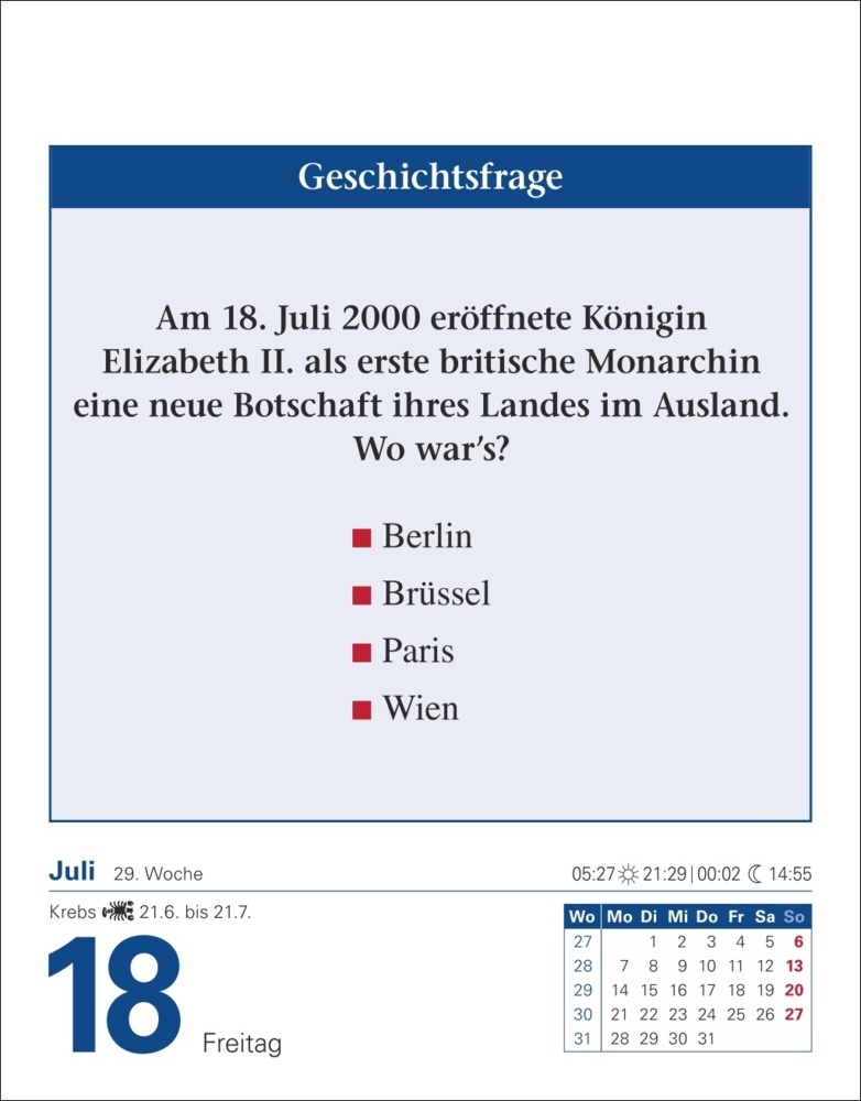 Bild: 9783840033896 | Abenteuer Geschichte Tagesabreißkalender 2025 - Menschen,...