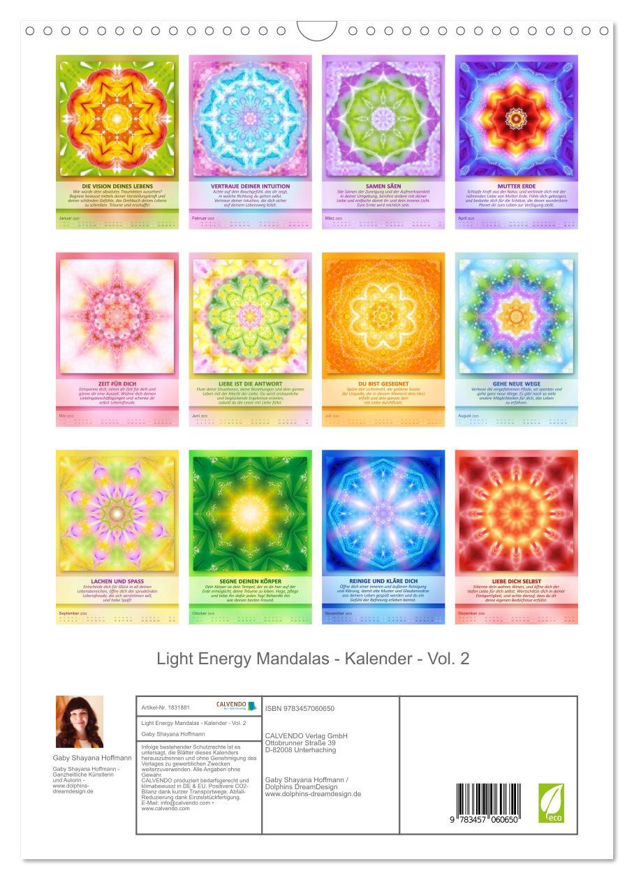 Bild: 9783457060650 | Light Energy Mandalas - Kalender - Vol. 2 (Wandkalender 2025 DIN A3...