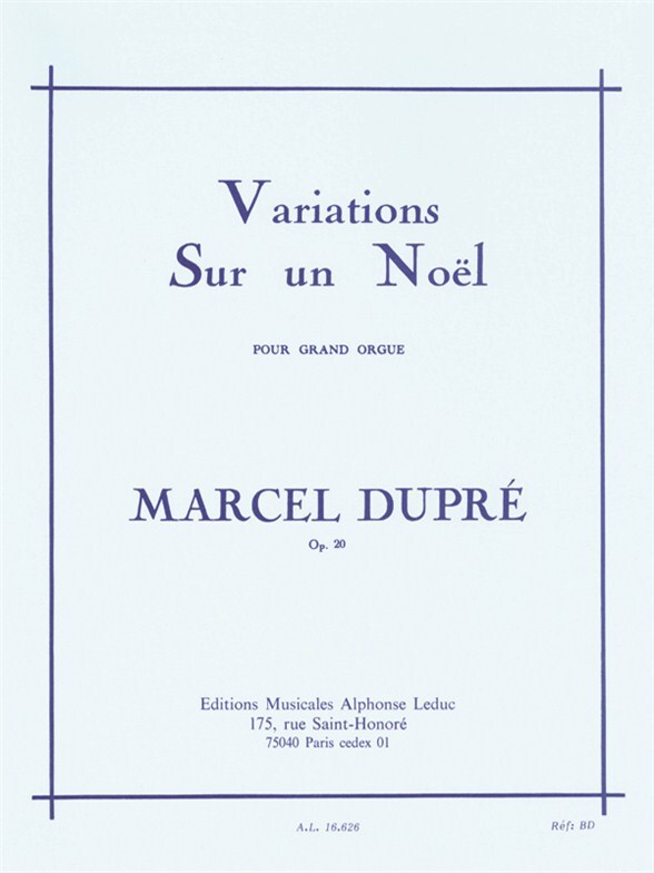 Cover: 9790046166266 | Variations Sur Noel Op.20 | Alphonse Leduc | EAN 9790046166266